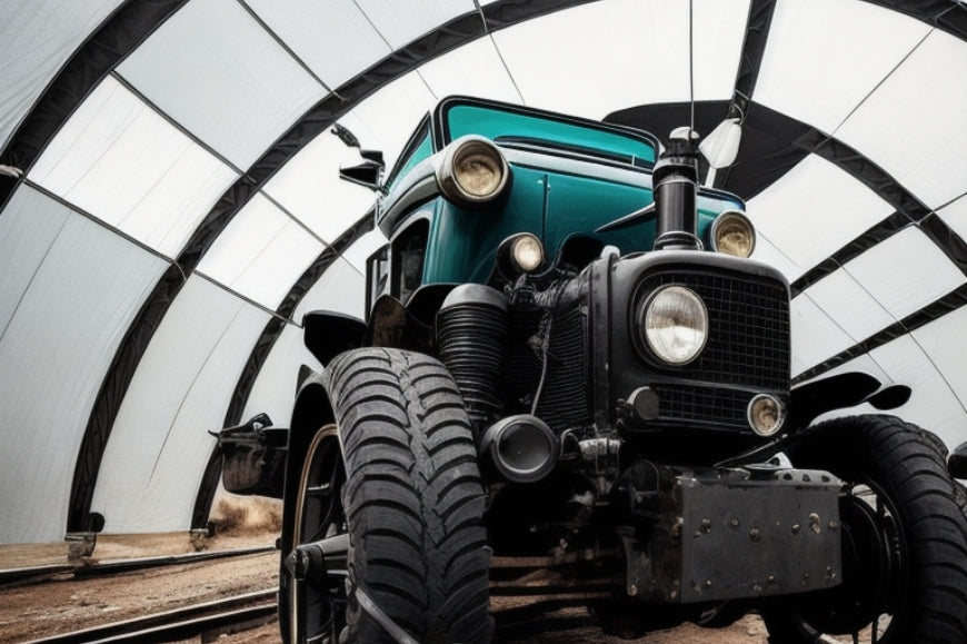 Die Rundbogenhallen und Containerüberdachung als Garage: Lassen Sie Ihr Oldtimer Auto, Boot, Traktor oder Flugzeug nicht im Regen stehen!